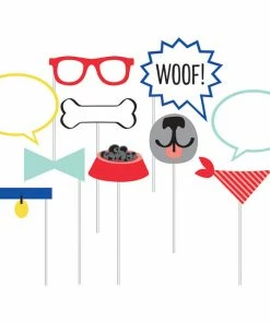 Creative Converting Dog Party Photo Booth Props, 10 Ct