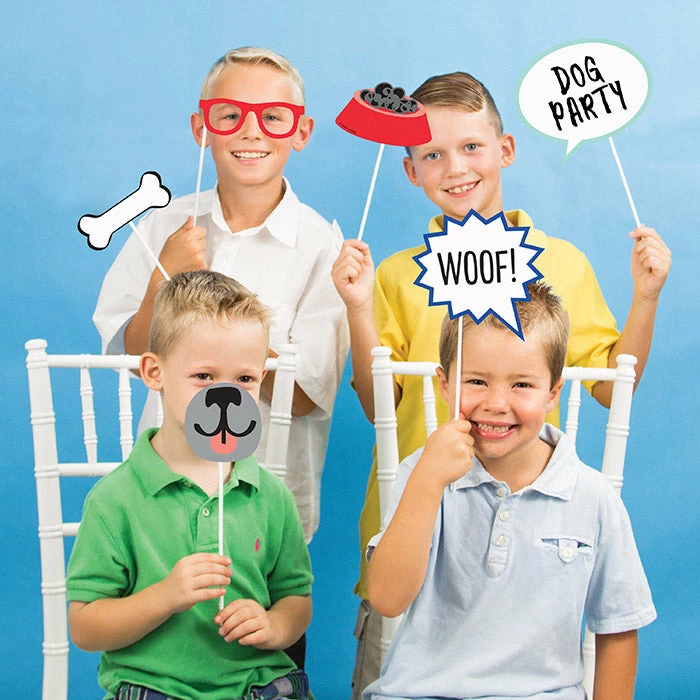 Creative Converting Dog Party Photo Booth Props, 10 Ct