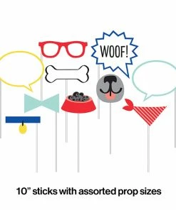 Creative Converting Dog Party Photo Booth Props, 10 Ct