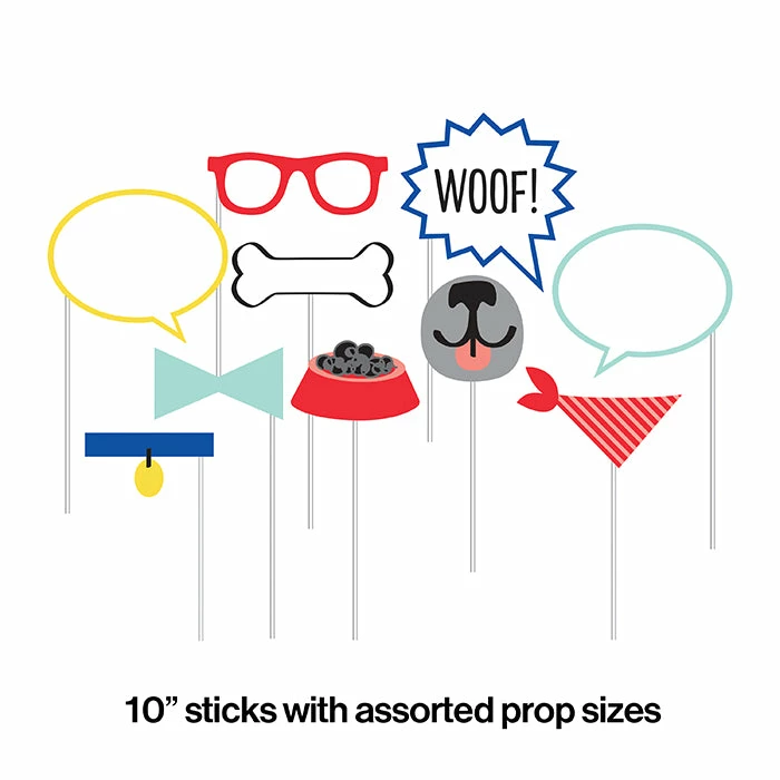 Creative Converting Dog Party Photo Booth Props, 10 Ct
