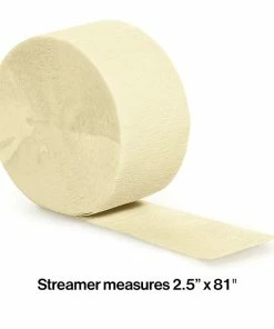 Creative Converting Solid Color Tableware Ivory Crepe Streamers 81'