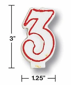 Creative Converting #3 Candle Birthday Party Candles