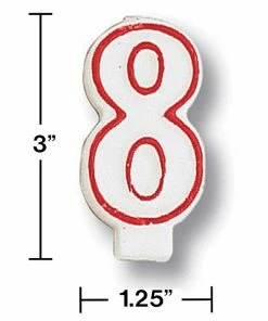 Creative Converting #8 Candle Birthday Party Candles
