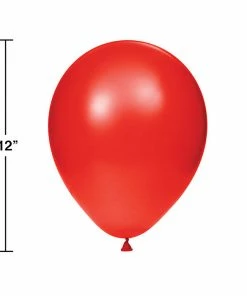 Creative Converting Latex Balloons 12" Cl Red, 15 Ct Solid Color Tableware