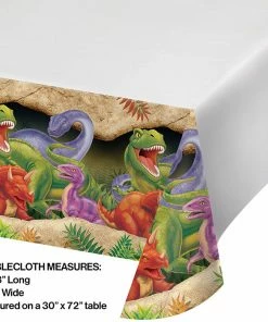 Creative Converting Kids Birthday Party Themes Dino Blast Tablecover Plastic 54