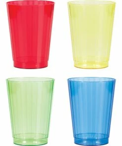 Creative Converting General Decorations Asst Colors 12 Oz Plastic Cups, 12 Ct