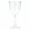Creative Converting Clear Plastic Wine Glasses 12 Oz, 4 Ct Solid Color Tableware