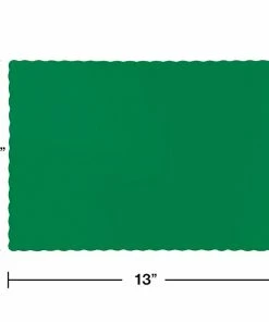 Creative Converting Emerald Green Placemats, 50 Ct