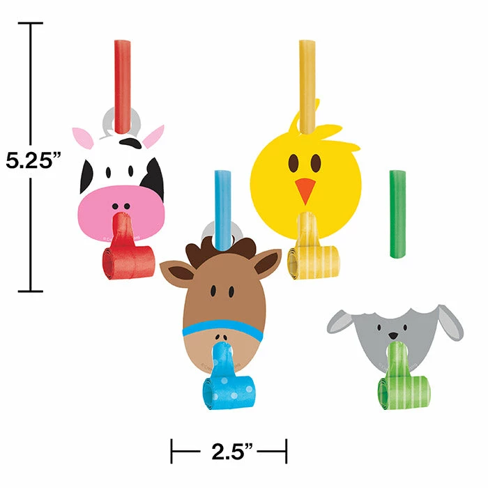 Creative Converting Farmhouse Fun Blowouts W/Med, 8 Ct