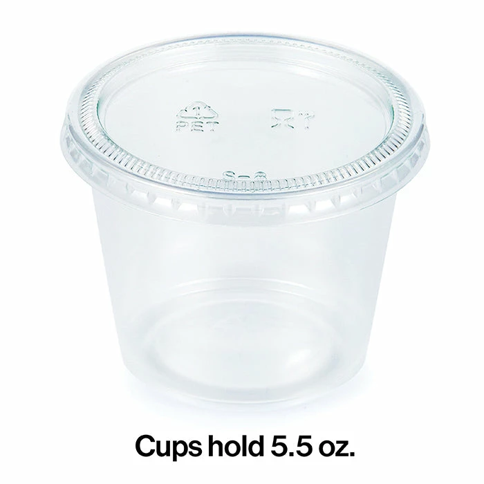 Creative Converting Clear 16Ct 5.5 Oz Portion Cups, Clear With Lid, 16 Ct
