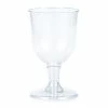 Creative Converting Clear Plastic Wine Glasses 5 Oz, 6 Ct