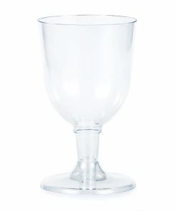 Creative Converting Clear Plastic Wine Glasses 5 Oz, 6 Ct