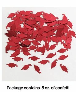 Creative Converting Red Mortarboard Graduation Confetti, 0.5 Oz