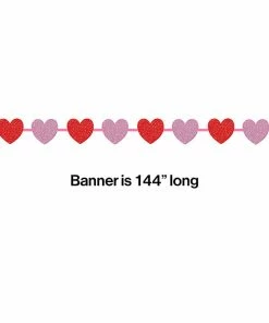 Creative Converting Glitter Hearts Ribbon Garland Valentine's Day Party Decorations