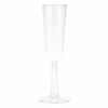 Creative Converting Solid Color Tableware Clear Plastic Champagne Flutes, 7 Oz, 4 Ct