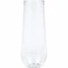Creative Converting Solid Color Tableware Clear Plastic Champagne Flutes, 9 Oz, 4 Ct