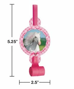 Creative Converting Kids Birthday Party Themes Heart My Horse Blowouts W/Med, 8 Ct