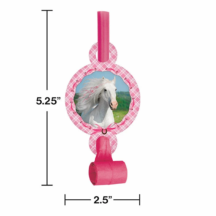 Creative Converting Kids Birthday Party Themes Heart My Horse Blowouts W/Med, 8 Ct