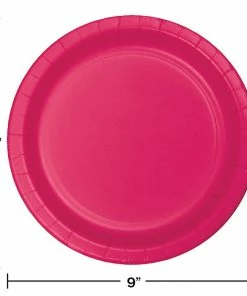 Creative Converting Hot Magenta Pink Paper Plates, 24 Ct