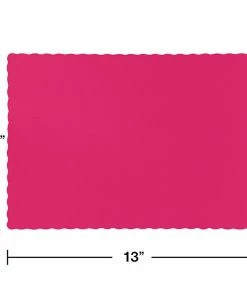 Creative Converting Hot Magenta Pink Placemats, 50 Ct