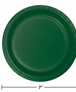 Creative Converting Hunter Green Dessert Plates, 24 Ct Solid Color Tableware