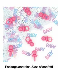 Creative Converting Baby Showers It's A Girl Pacifier Confetti, 0.5 Oz
