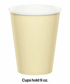 Creative Converting Ivory Hot/Cold Paper Cups 9 Oz., 24 Ct Solid Color Tableware