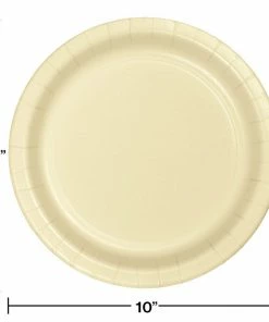 Creative Converting Ivory Banquet Plates, 24 Ct Solid Color Tableware