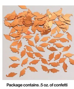 Creative Converting Orange Mortarboard Graduation Confetti, 0.5 Oz