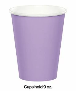 Creative Converting Luscious Lavender Hot/Cold Paper Paper Cups 9 Oz., 24 Ct
