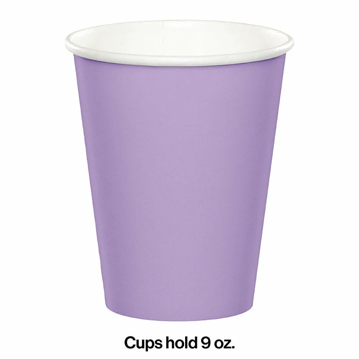 Creative Converting Luscious Lavender Hot/Cold Paper Paper Cups 9 Oz., 24 Ct