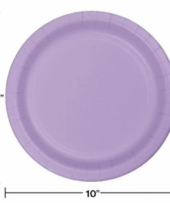 Creative Converting Solid Color Tableware Luscious Lavender Banquet Plates, 24 Ct