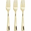 Creative Converting Forks Only, Metallic Gold, 24 Ct