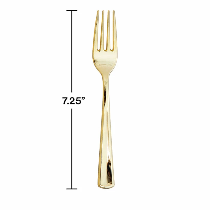 Creative Converting Forks Only, Metallic Gold, 24 Ct