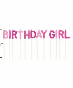 Creative Converting Birthday Girl Pick Candles, 12 Ct