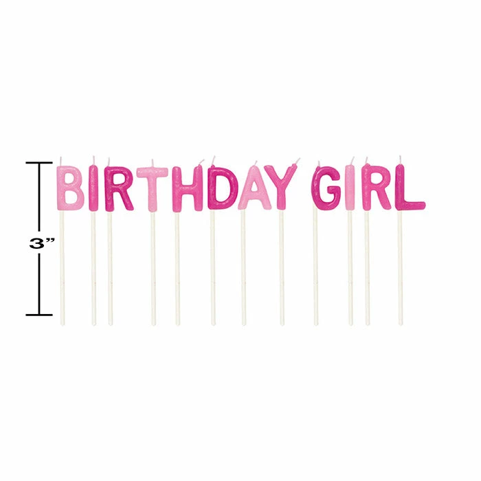 Creative Converting Birthday Girl Pick Candles, 12 Ct