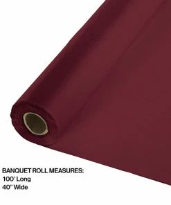 Creative Converting Solid Color Tableware Burgundy Banquet Roll 40" X 100'