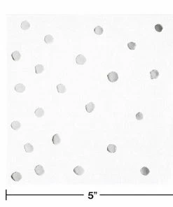 Creative Converting Toc White Silver Foil Beverage Napkin, 3Ply Foil Stamped, 16 Ct Solid Color Tableware