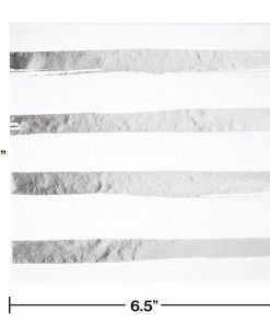 Creative Converting Toc White Silver Foil Luncheon Napkin 3Ply, Foil Stamp Silver, 16 Ct