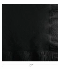 Creative Converting Black Velvet Beverage Napkin, 3 Ply, 50 Ct