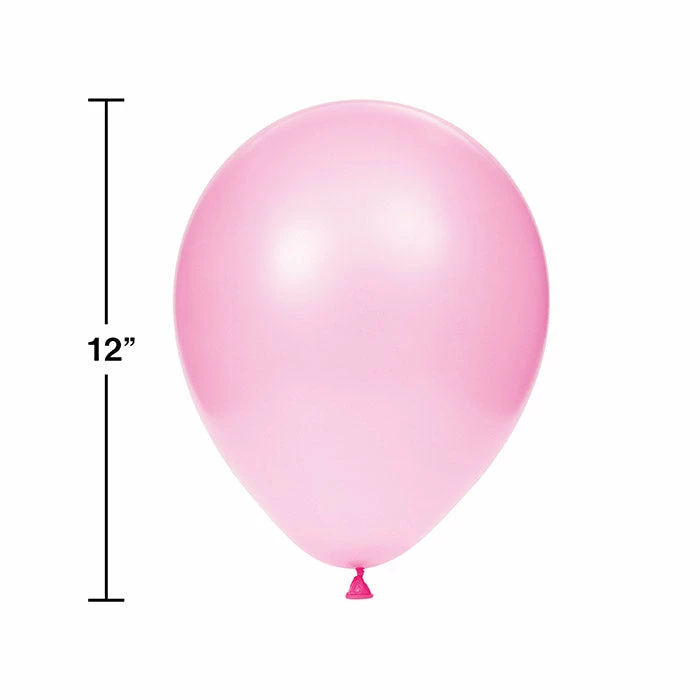 Creative Converting Latex Balloons 12" Candy Pink, 15 Ct