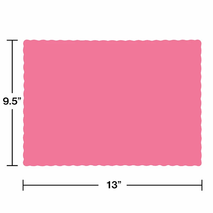 Creative Converting Candy Pink Placemats, 50 Ct