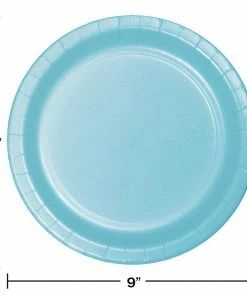 Creative Converting Pastel Blue Paper Plates, 24 Ct Solid Color Tableware