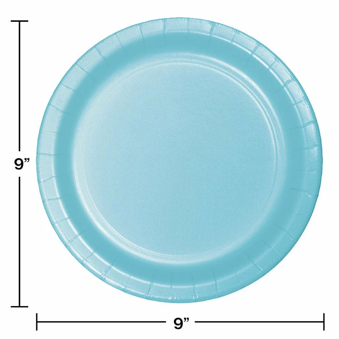 Creative Converting Pastel Blue Paper Plates, 24 Ct Solid Color Tableware