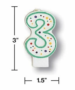 Creative Converting Polka Dot #3 Candle