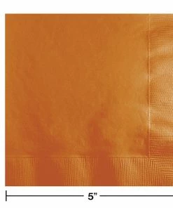 Creative Converting Solid Color Tableware Pumpkin Spice Beverage Napkin, 3 Ply, 50 Ct