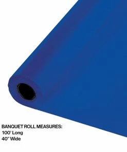 Creative Converting Solid Color Tableware Cobalt Banquet Roll 40