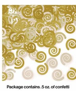 Creative Converting Mimosa Yellow Swirl Confetti, 0.5 Oz