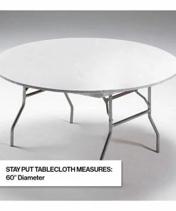 Creative Converting Stay Put Tablecover White, 60