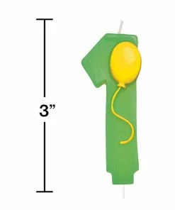 Creative Converting #1 Balloon Candle Birthday Party Candles